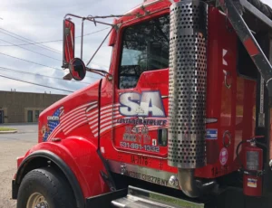 S&A Waste Removal Dumpster Pickup Truck